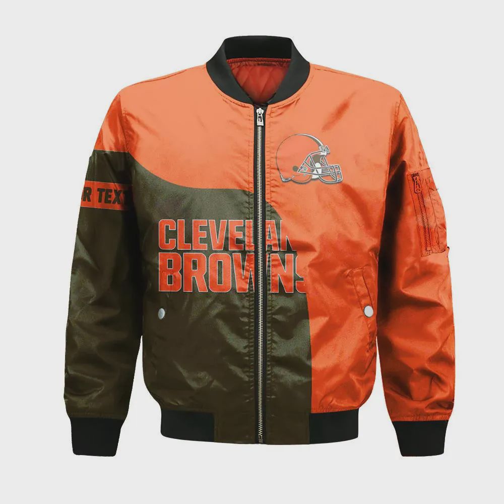 Sportswearmerch Cleveland Browns NFL Personalized Bomber Jacket For Fan