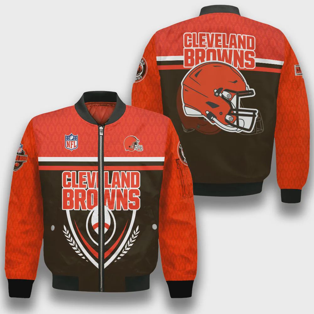 Sportswearmerch Cleveland Browns NFL Personalized Bomber Jacket For Fan
