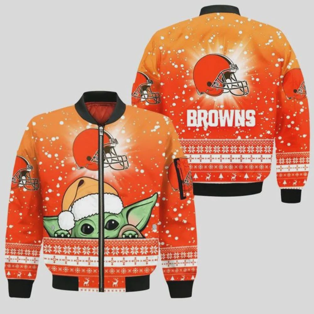 Sportswearmerch Cleveland Browns NFL Personalized Bomber Jacket For Fan