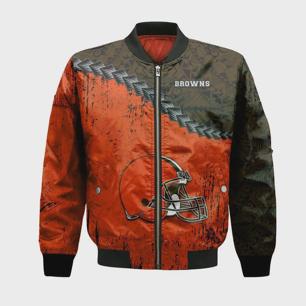 Sportswearmerch Cleveland Browns NFL Personalized Bomber Jacket For Fan