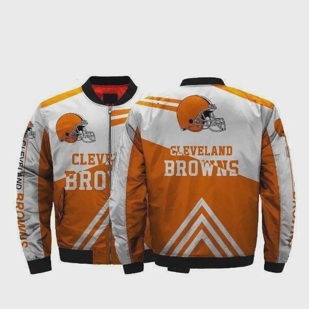 Sportswearmerch Cleveland Browns NFL Personalized Bomber Jacket For Fan