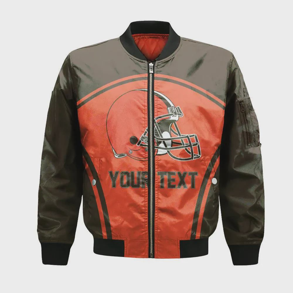 Sportswearmerch Cleveland Browns NFL Personalized Bomber Jacket For Fan