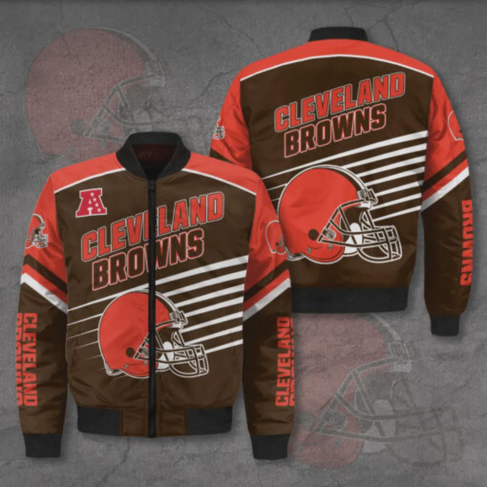 Sportswearmerch Cleveland Browns NFL Personalized Bomber Jacket For Fan