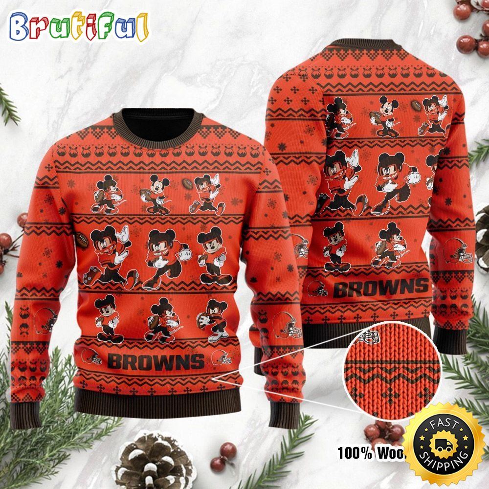 Sportswearmerch Cleveland Browns NFL Personalized Christmas Sweater For Fan