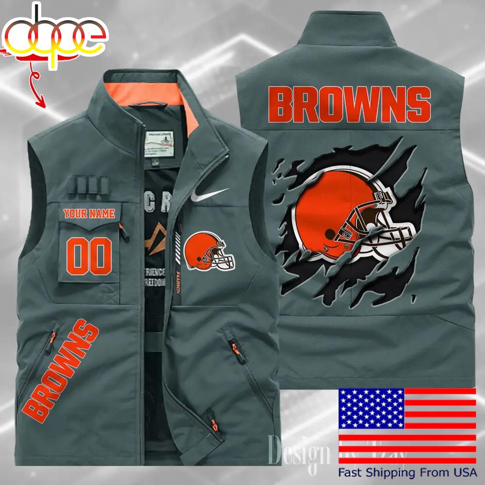 Sportswearmerch Cleveland Browns NFL Personalized Pocket Vest For Fan