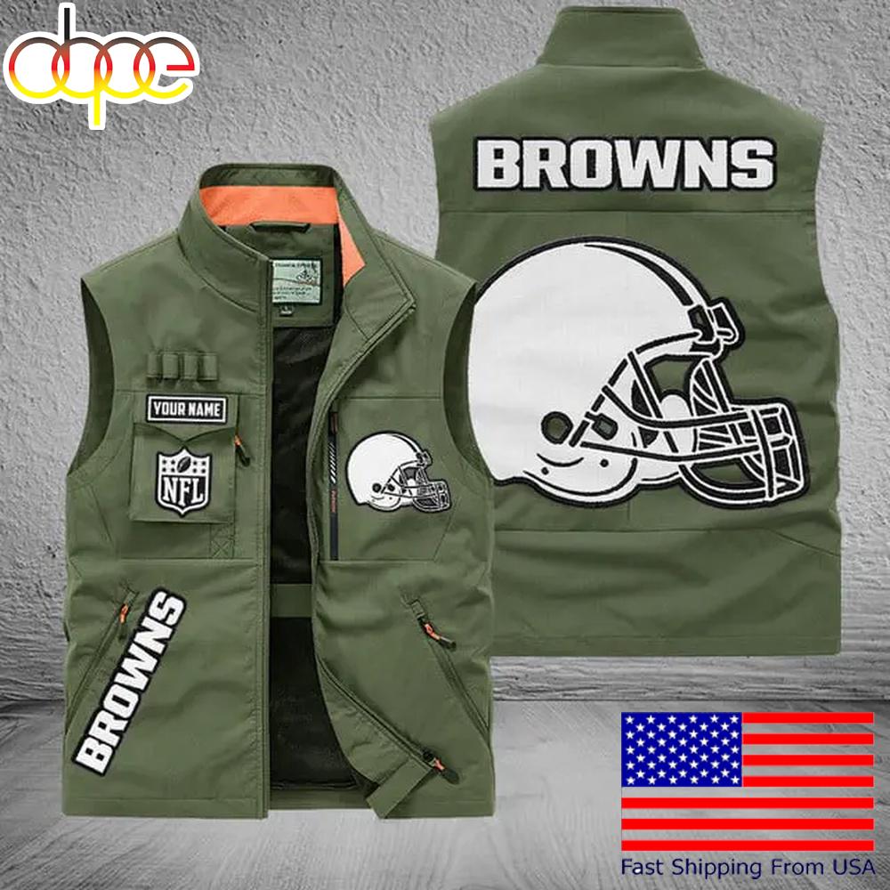 Sportswearmerch Cleveland Browns NFL Personalized Pocket Vest For Fans For Fan