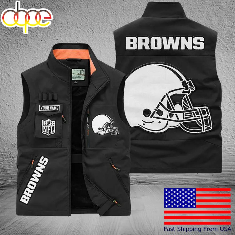 Sportswearmerch Cleveland Browns NFL Personalized Pocket Vest For Fans For Fan