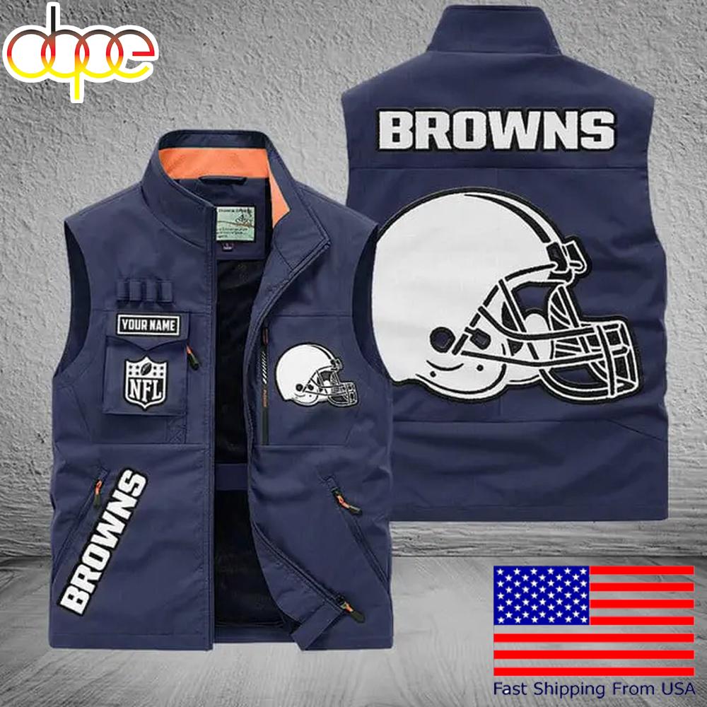 Sportswearmerch Cleveland Browns NFL Personalized Pocket Vest For Fans For Fan