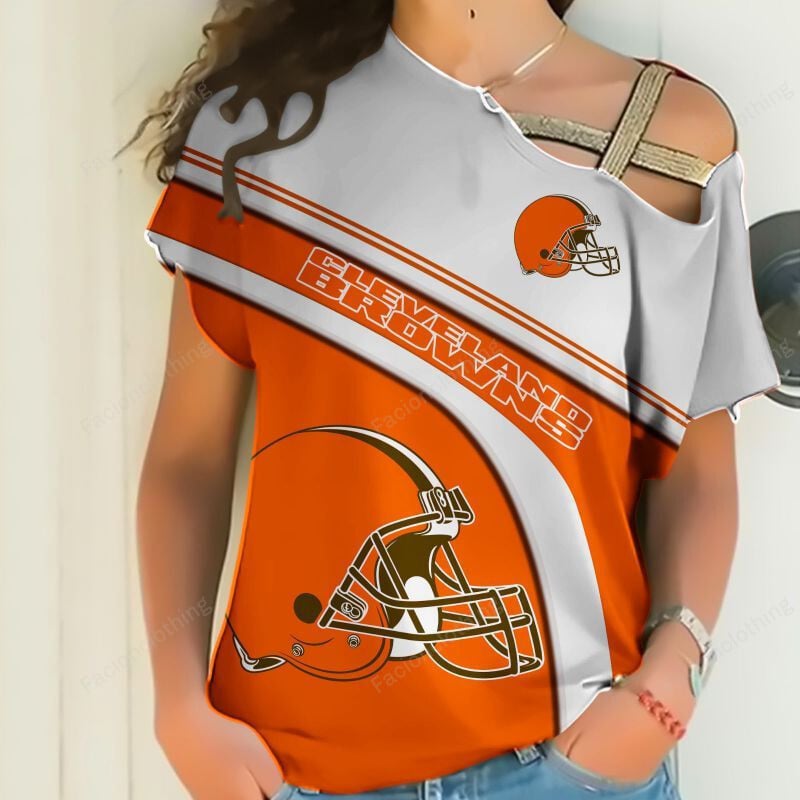 Sportswearmerch Cleveland Browns NFL Personalized Strapless Short Sleeve For Fan