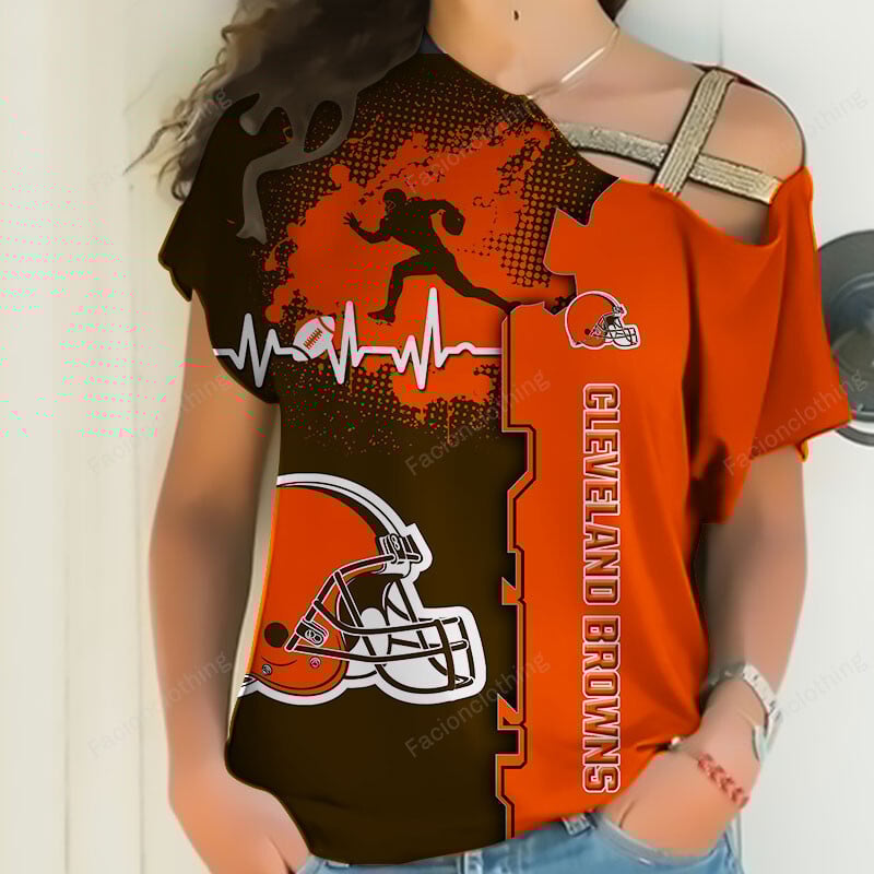 Sportswearmerch Cleveland Browns NFL Personalized Strapless Sleeve Short For Fan