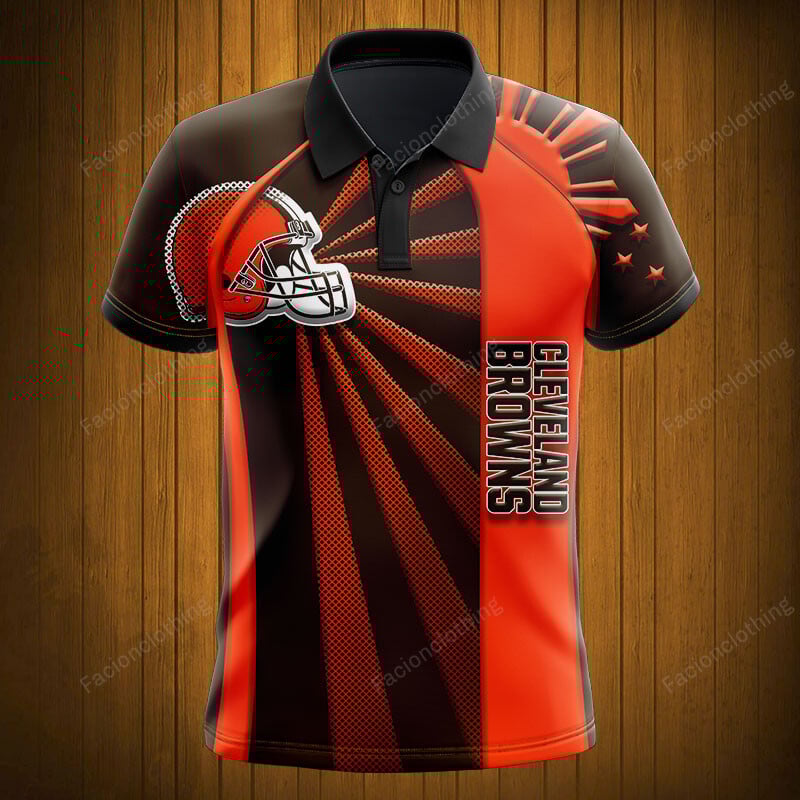 Sportswearmerch Cleveland Browns NFL Polo Shirt Personalized For Fan