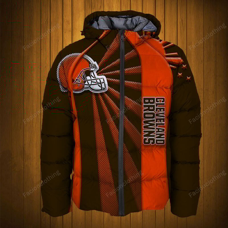 Sportswearmerch Cleveland Browns NFL Puffer Jacket Personalized For Fan