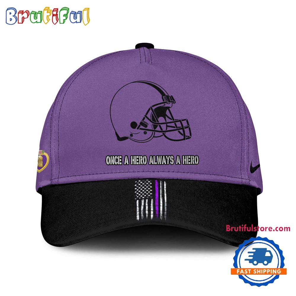 Sportswearmerch Cleveland Browns NFL Purple Heart Day Classic Cap For Fan