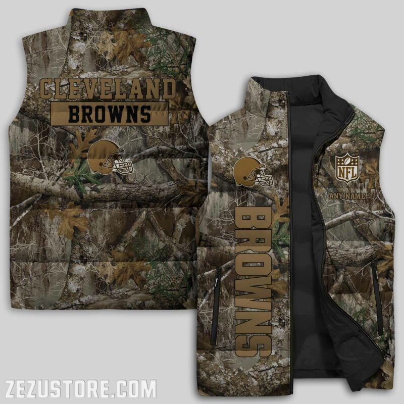 Sportswearmerch Cleveland Browns NFL Sleeveless Puffer Jacket For Fans