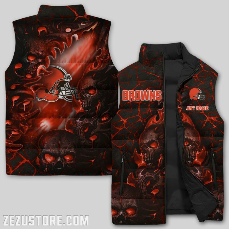 Sportswearmerch Cleveland Browns NFL Sleeveless Puffer Jacket For Fans