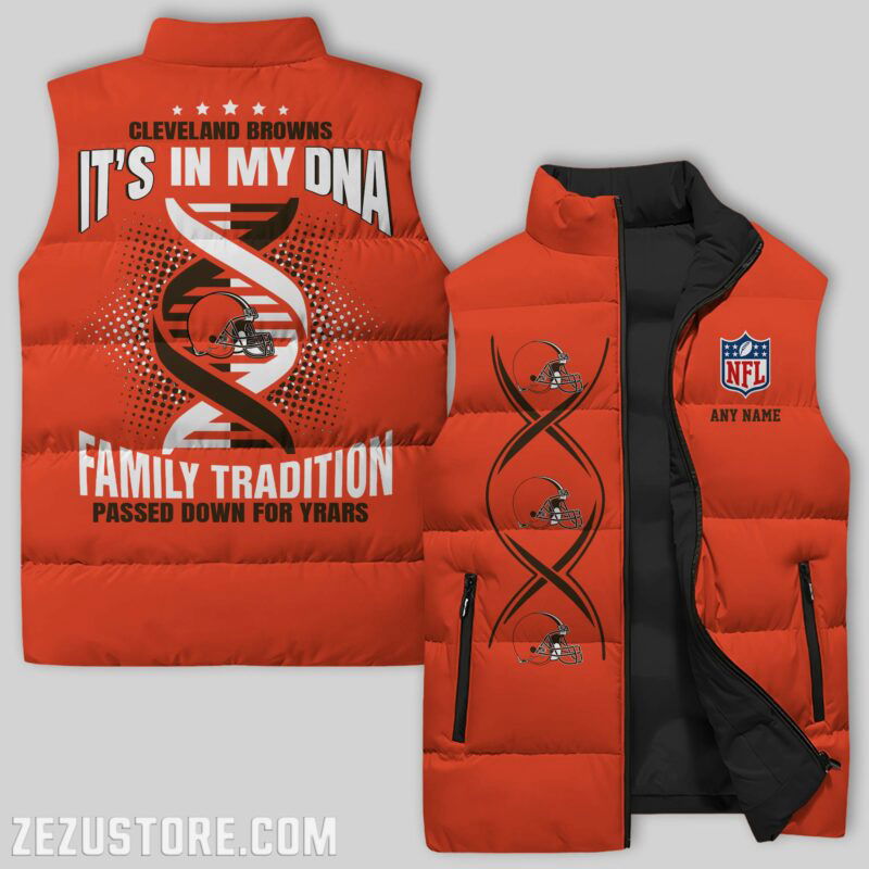 Sportswearmerch Cleveland Browns NFL Sleeveless Puffer Jacket For Fans