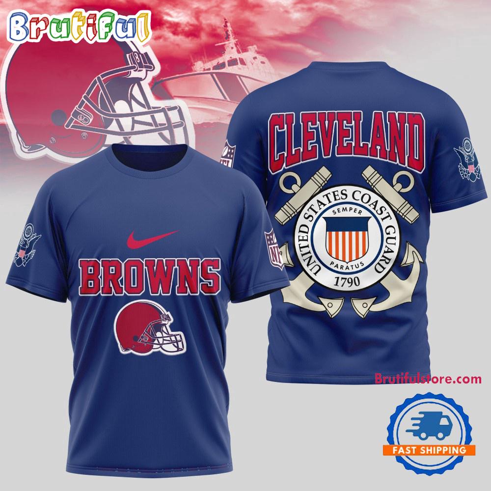 Sportswearmerch Cleveland Browns NFL United States Coast Guard T-Shirt For Fan