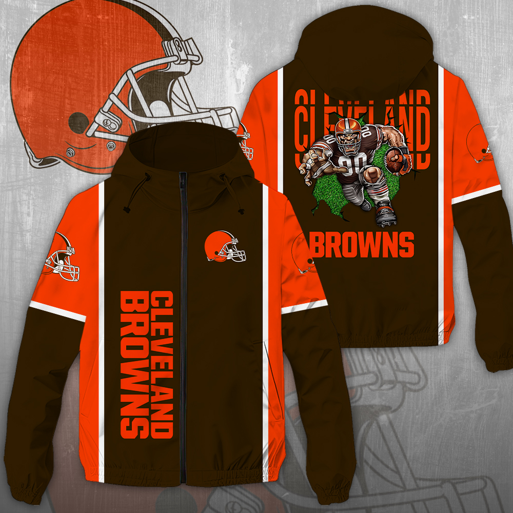 Sportswearmerch Cleveland Browns NFL Windbreaker Jacket For Fan