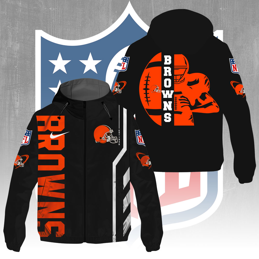 Sportswearmerch Cleveland Browns NFL Windbreaker Jacket For Fan