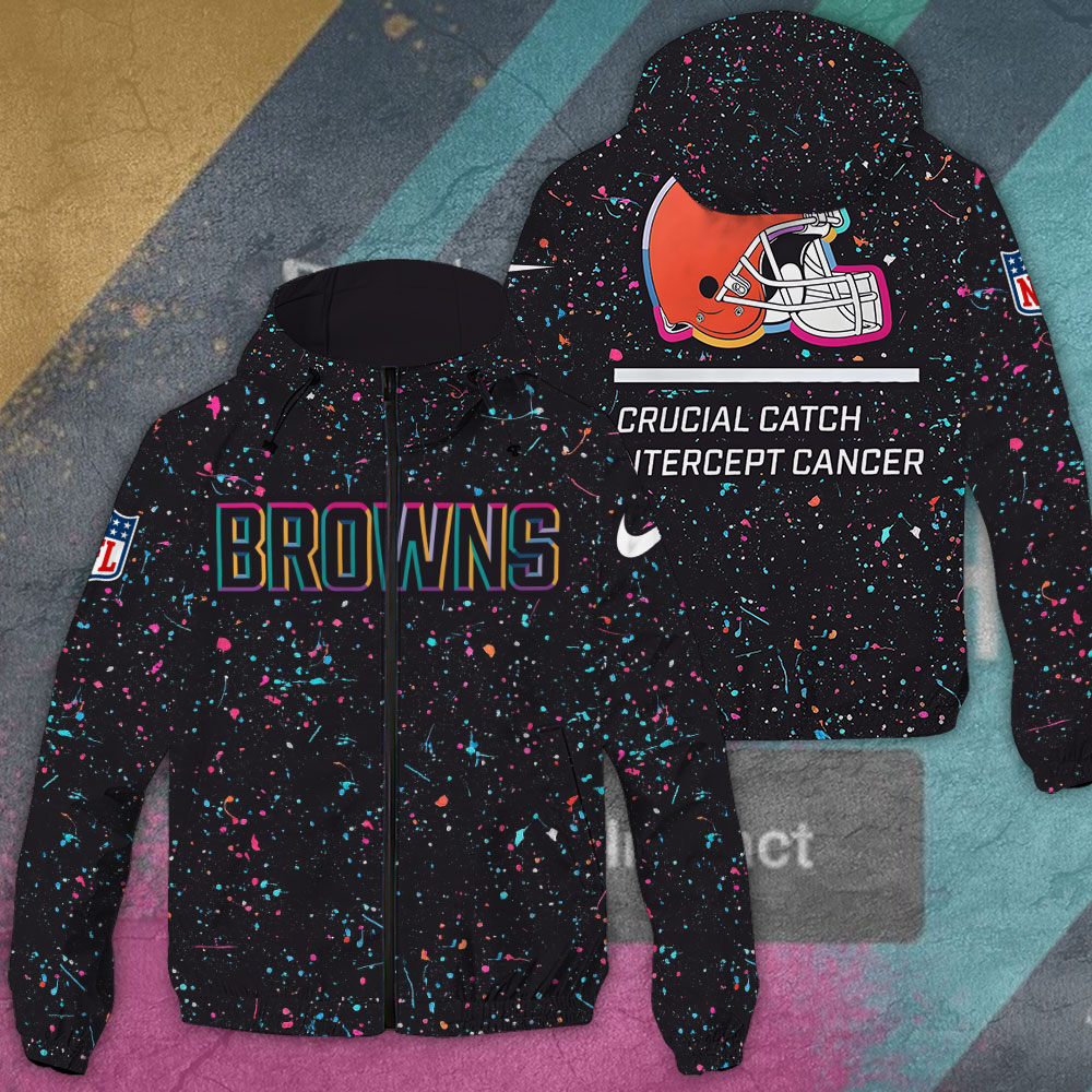 Sportswearmerch Cleveland Browns NFL Windbreaker Jacket For Fan