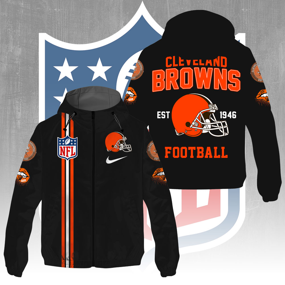 Sportswearmerch Cleveland Browns NFL Windbreaker Jacket For Fan