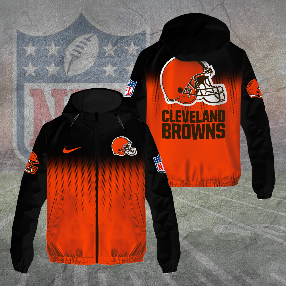 Sportswearmerch Cleveland Browns NFL Windbreaker Jacket For Fan