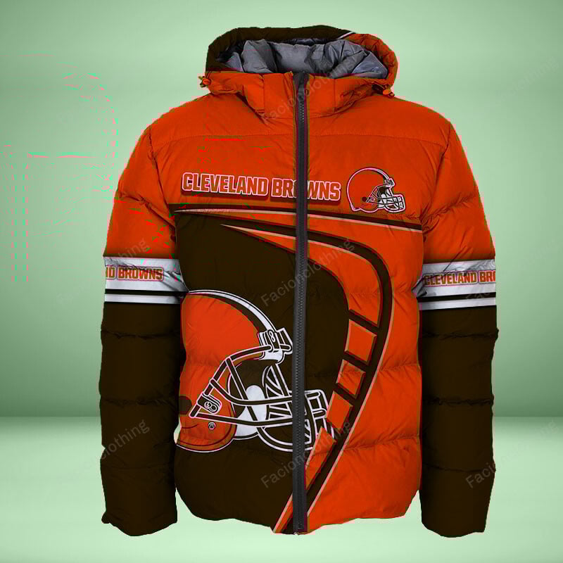 Sportswearmerch Cleveland Browns Personalized Puffer Jacket For Fan