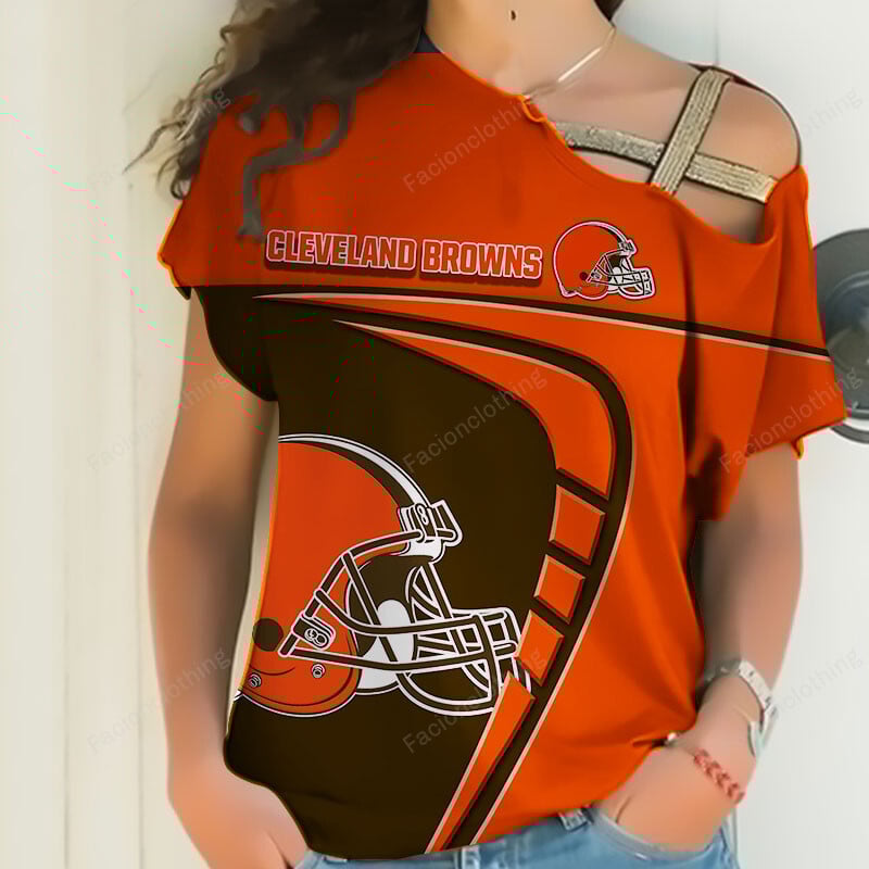 Sportswearmerch Cleveland Browns Personalized Strapless Sleeve Short For Fan
