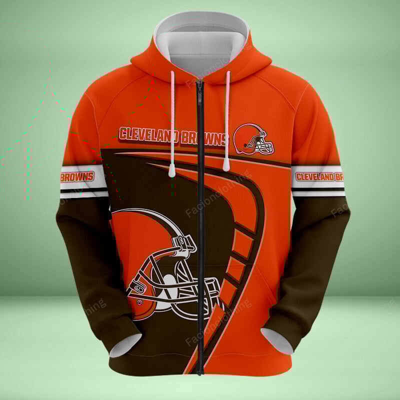 Sportswearmerch Cleveland Browns Personalized Zip Hoodie For Fan