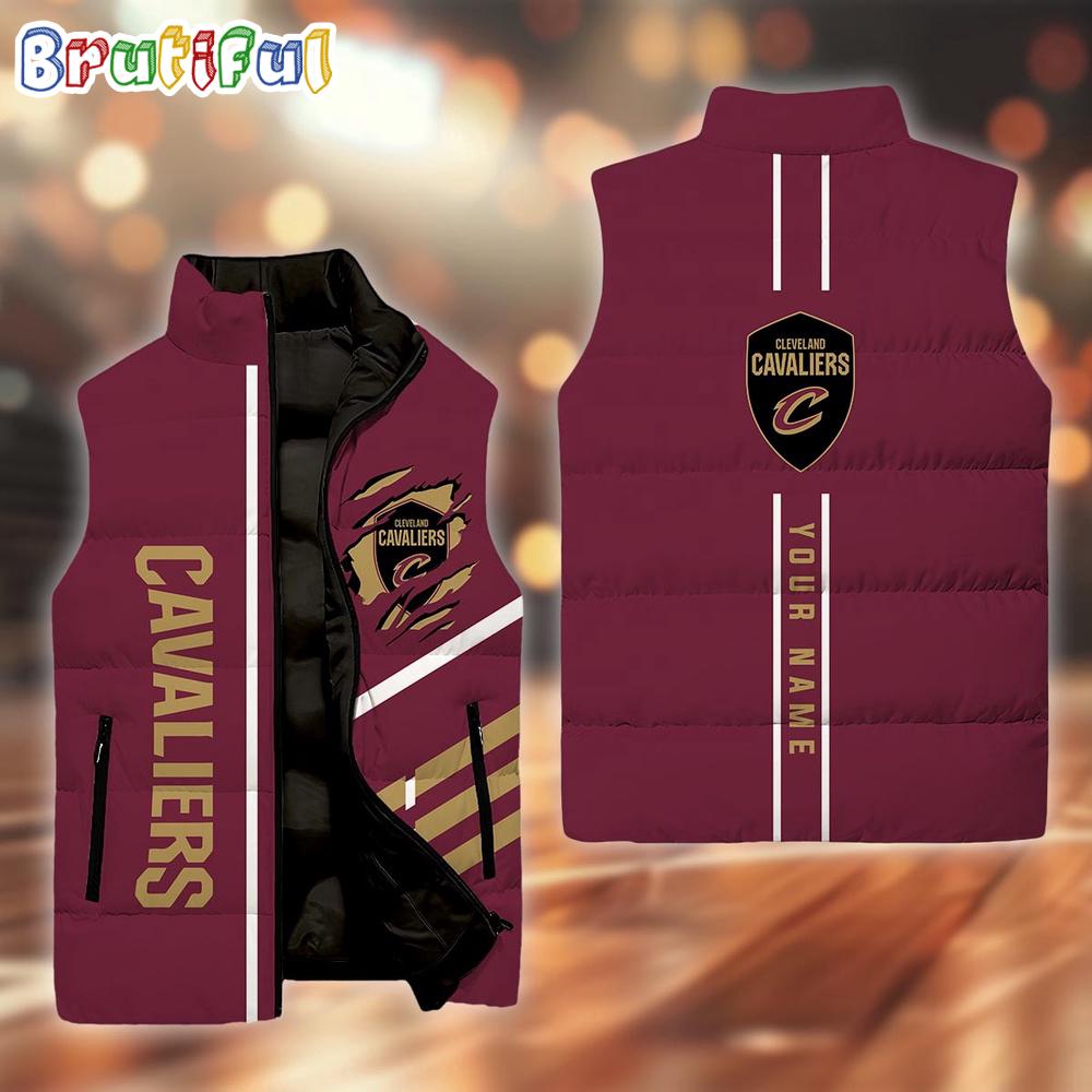Sportswearmerch Cleveland Cavaliers NBA Personalized Sleeveless Down Puffer Jacket For Fan