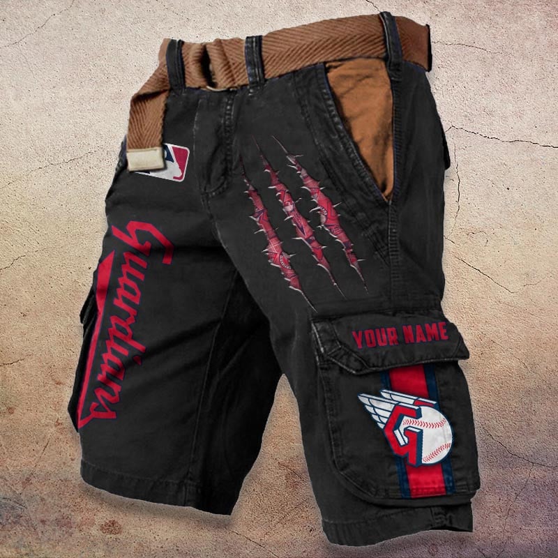 Sportswearmerch Cleveland Guardians MLB Denim Short For Fan