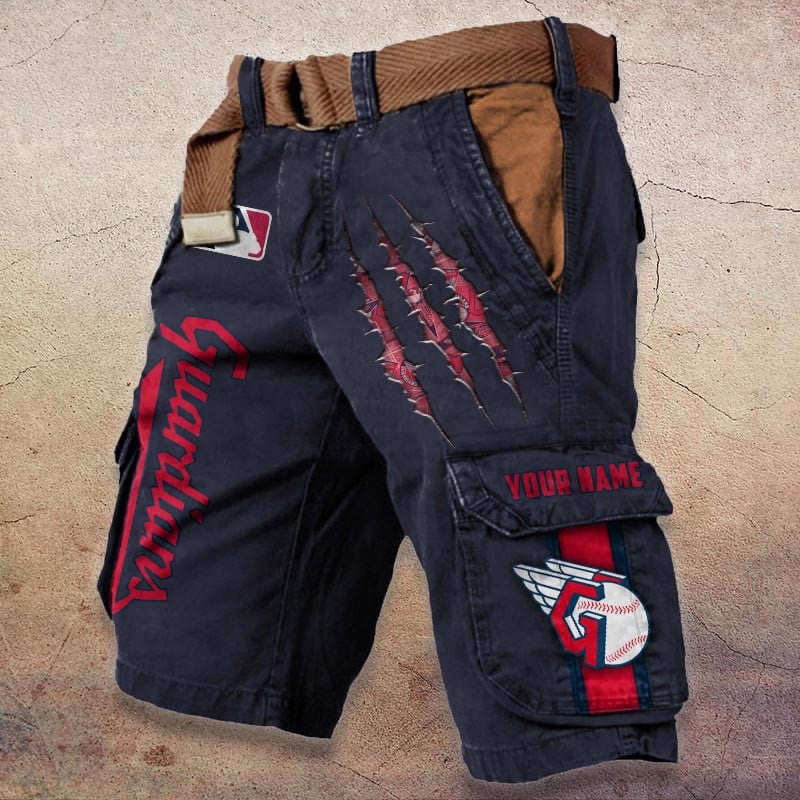 Sportswearmerch Cleveland Guardians MLB Denim Short For Fan