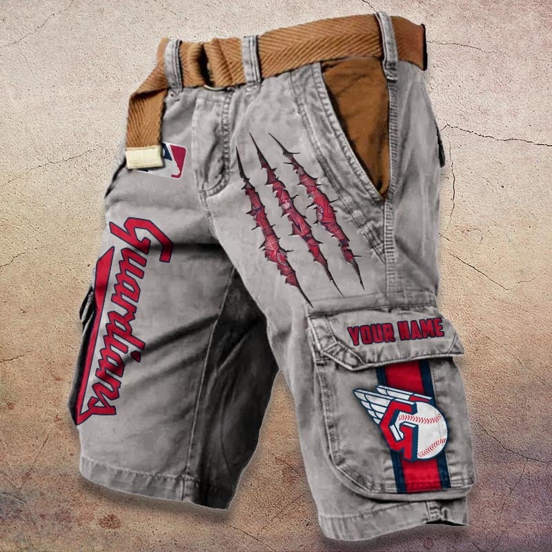 Sportswearmerch Cleveland Guardians MLB Denim Short For Fan