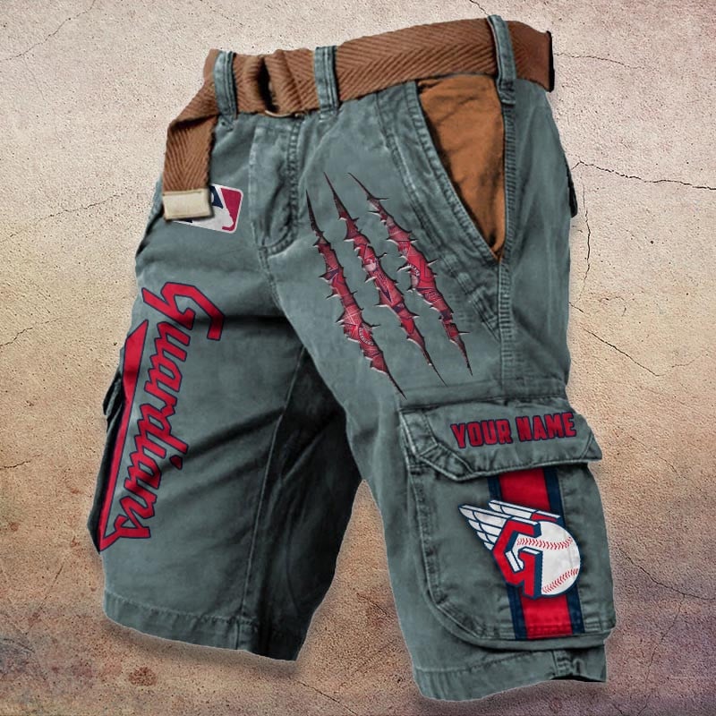 Sportswearmerch Cleveland Guardians MLB Denim Short For Fan