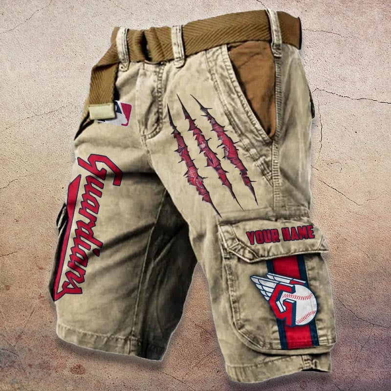 Sportswearmerch Cleveland Guardians MLB Denim Short For Fan