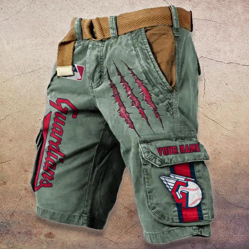 Sportswearmerch Cleveland Guardians MLB Denim Short For Fan