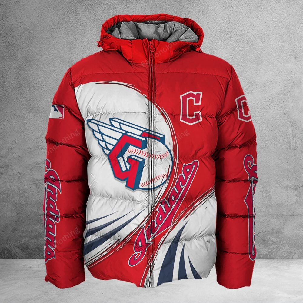 Sportswearmerch Cleveland Indians MLB Personalized Puffer Jacket For Fan
