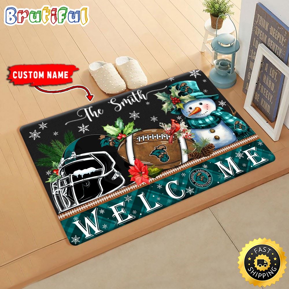 Sportswearmerch Coastal Carolina Chanticleers NCAA Christmas Doormat For Fan
