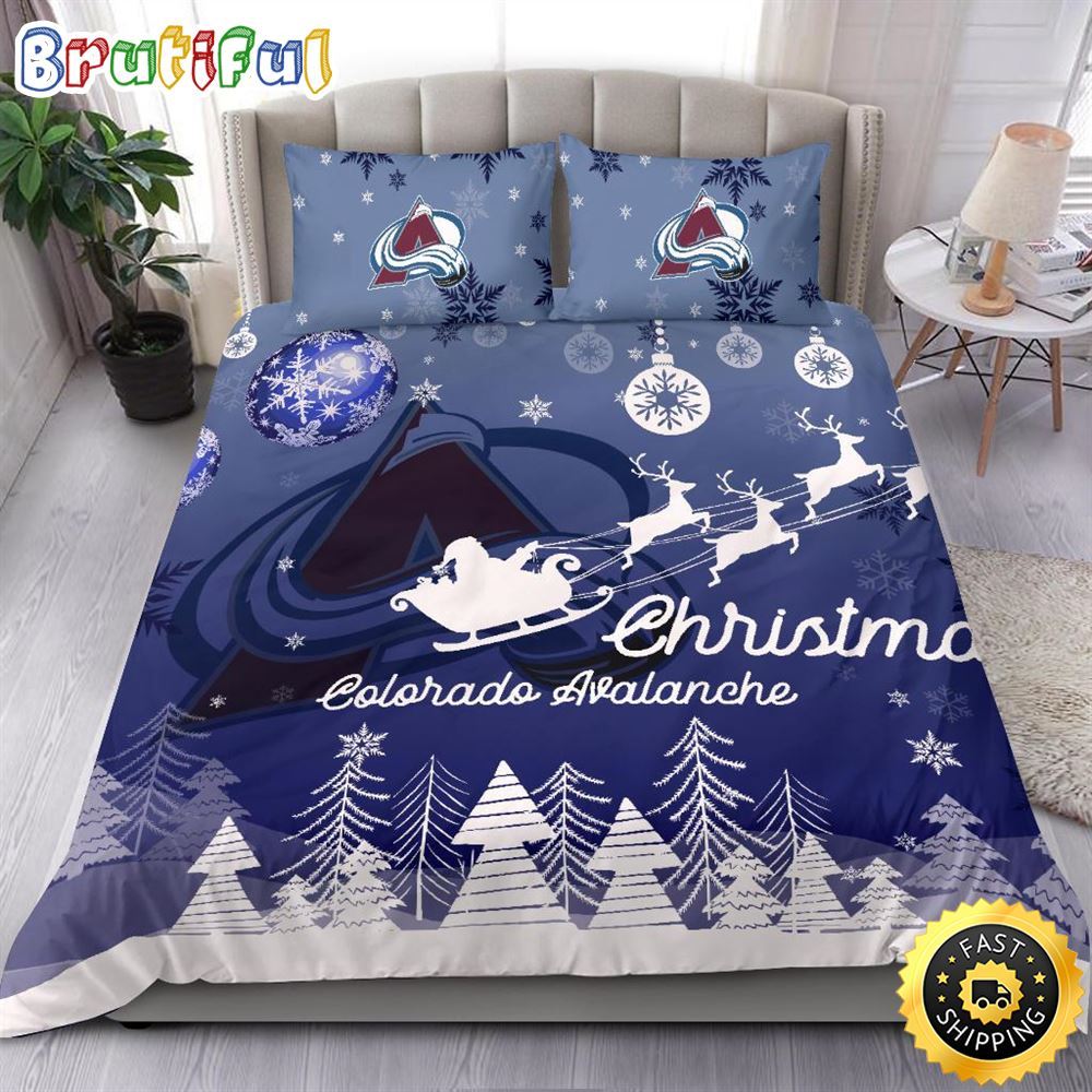 Sportswearmerch Colorado Avalanche NHL Christmas Bedding Sets For Fan