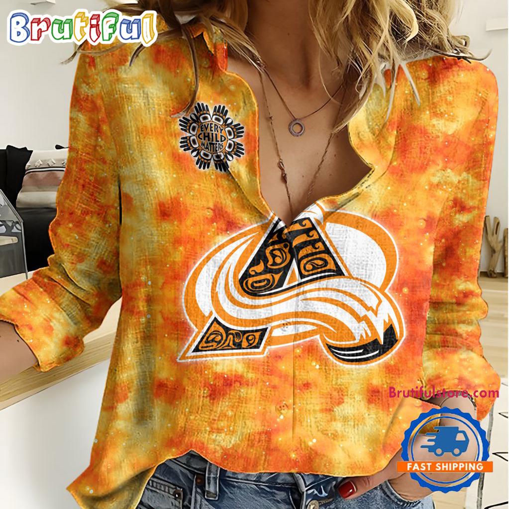 Sportswearmerch Colorado Avalanche NHL Hockey Women's Casual Shirt For Fan