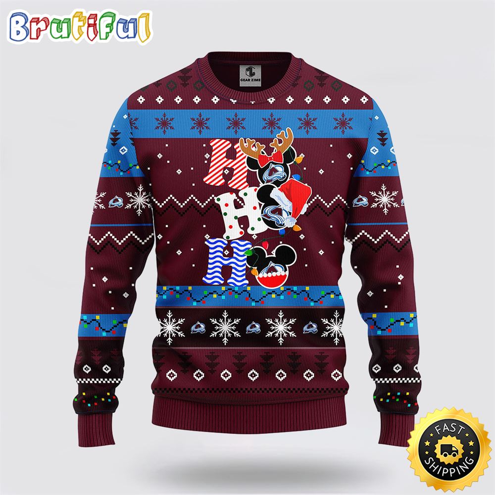Sportswearmerch Colorado Avalanche NHL Mickey Ugly Christmas Sweater For Fan