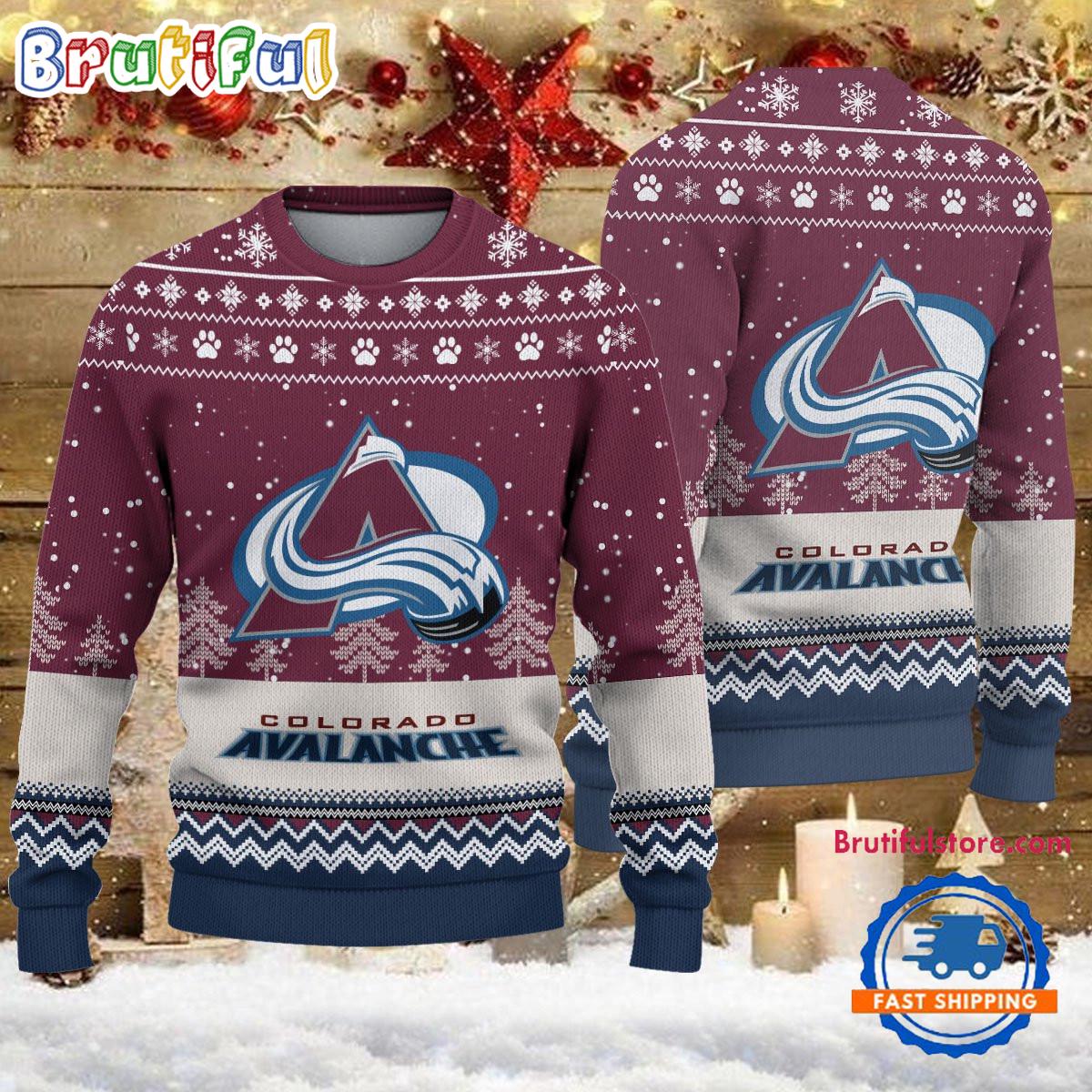 Sportswearmerch Colorado Avalanche NHL Personalized Christmas Sweater For Fan