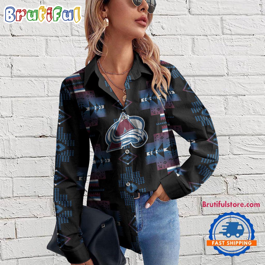 Sportswearmerch Colorado Avalanche NHL Special Native American Women's Casual Shirt For Fan