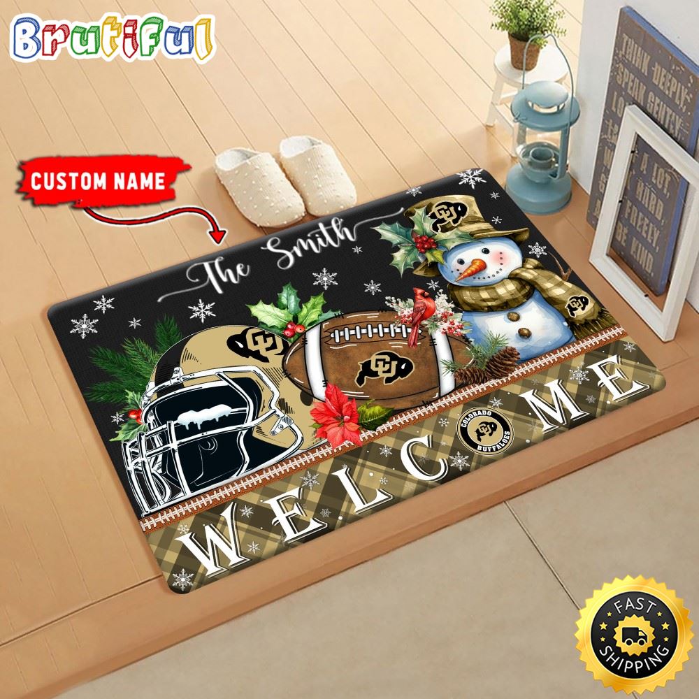 Sportswearmerch Colorado Buffaloes NCAA Christmas Doormat For Fan