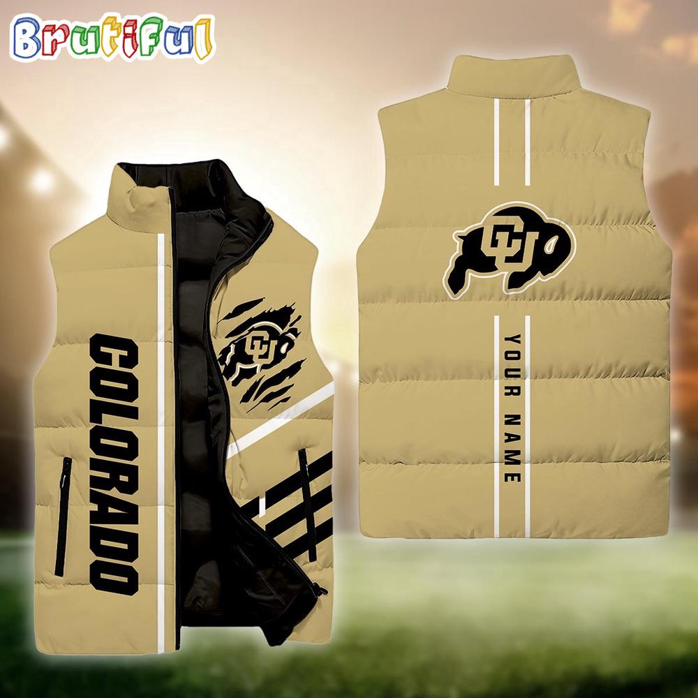 Sportswearmerch Colorado Buffaloes NCAA Personalized Sleeveless Down Puffer Jacket For Fan