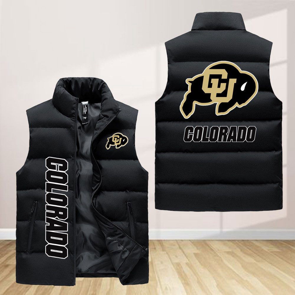 Sportswearmerch Colorado Buffaloes NCAA Sleeveless Puffer Jacket For Fans