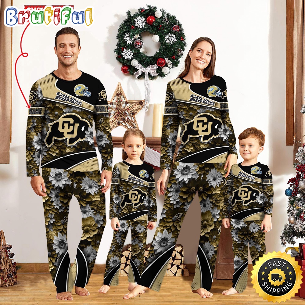 Sportswearmerch Colorado Buffaloes NCAA Sport Fans Personalized Pajamas Family For Fan