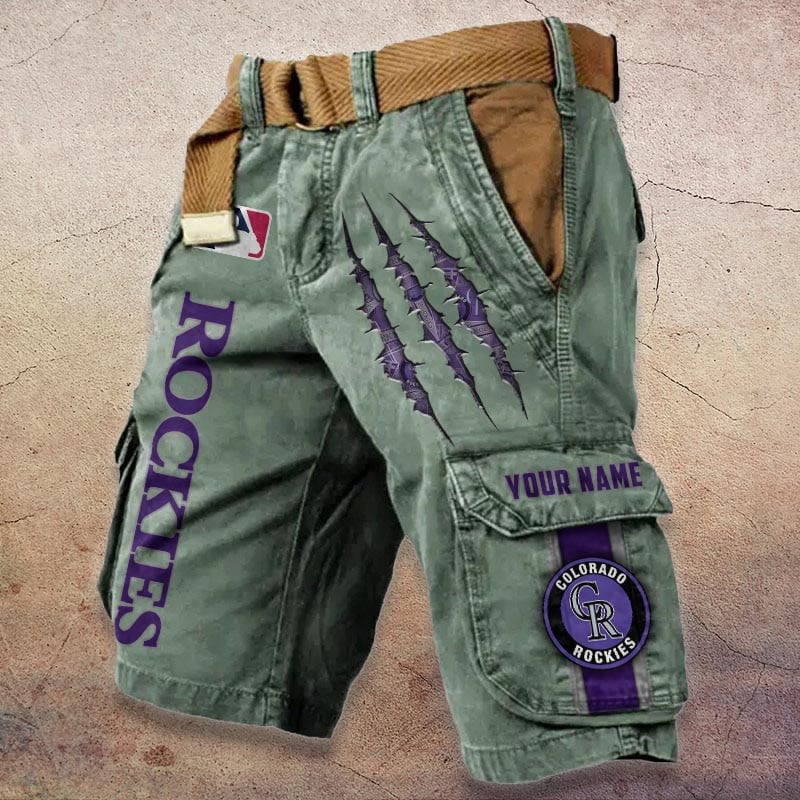 Sportswearmerch Colorado Rockies MLB Denim Short For Fan