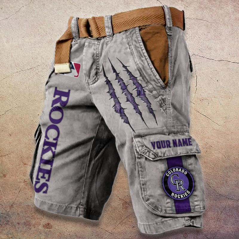 Sportswearmerch Colorado Rockies MLB Denim Short For Fan