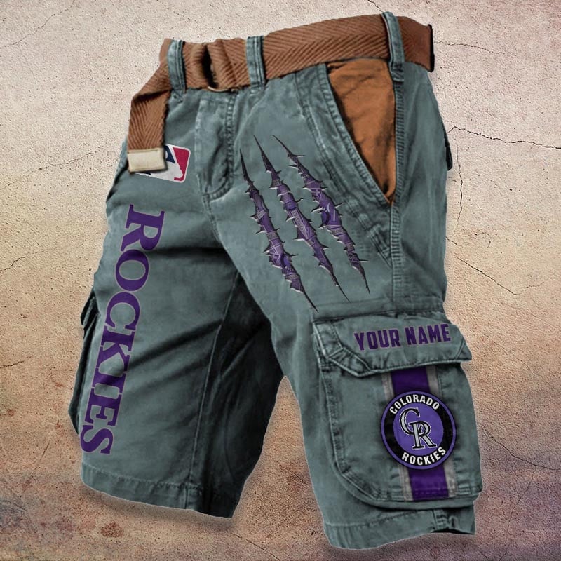 Sportswearmerch Colorado Rockies MLB Denim Short For Fan